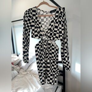 Black and White Checkered Dress
